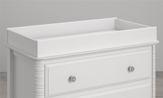 Rowan Valley Changing Table Topper for Dressers - White