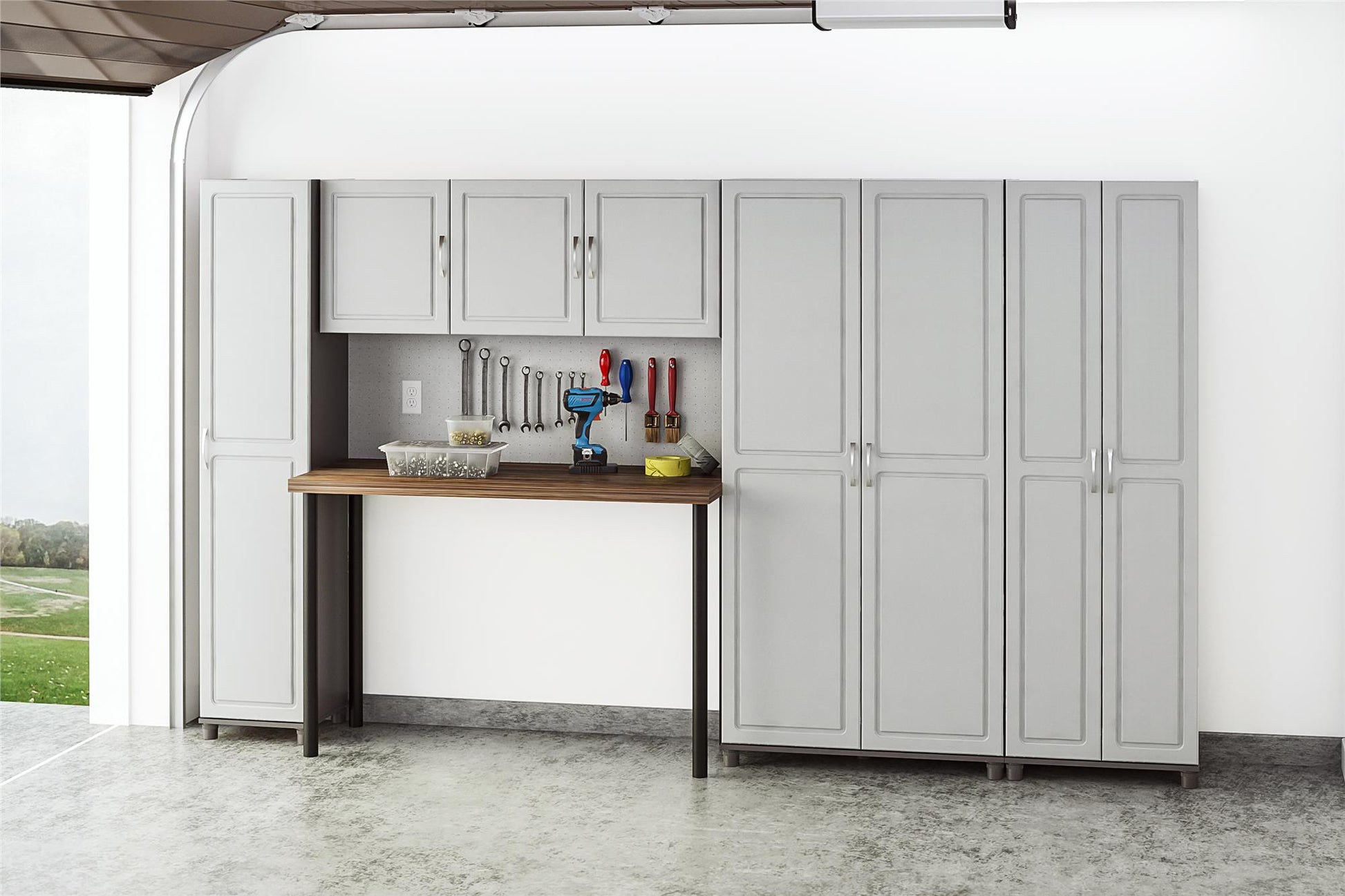 Kendall 36 Inch Multipurpose Storage Cabinet  - Gray