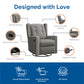 Mikayla Swivel Glider Recliner Chair Pocket Coil Seating - Gray