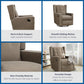 Mikayla Swivel Glider Recliner Chair Pocket Coil Seating - Mocha