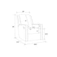 Robyn Upholstered Rocker Recliner Chair with White Trim Detail - Beige
