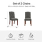 Better Homes and Gardens Parsons Upholstered Tufted Dining Chair, Gray - Grey Linen
