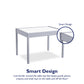 Hunter 3-Piece Kiddy Table and Chair Kids Set - Gray