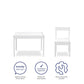 Hunter 3-Piece Kiddy Table and Chair Kids Set - White