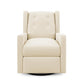 Mikayla Swivel Glider Recliner Chair Pocket Coil Seating - White