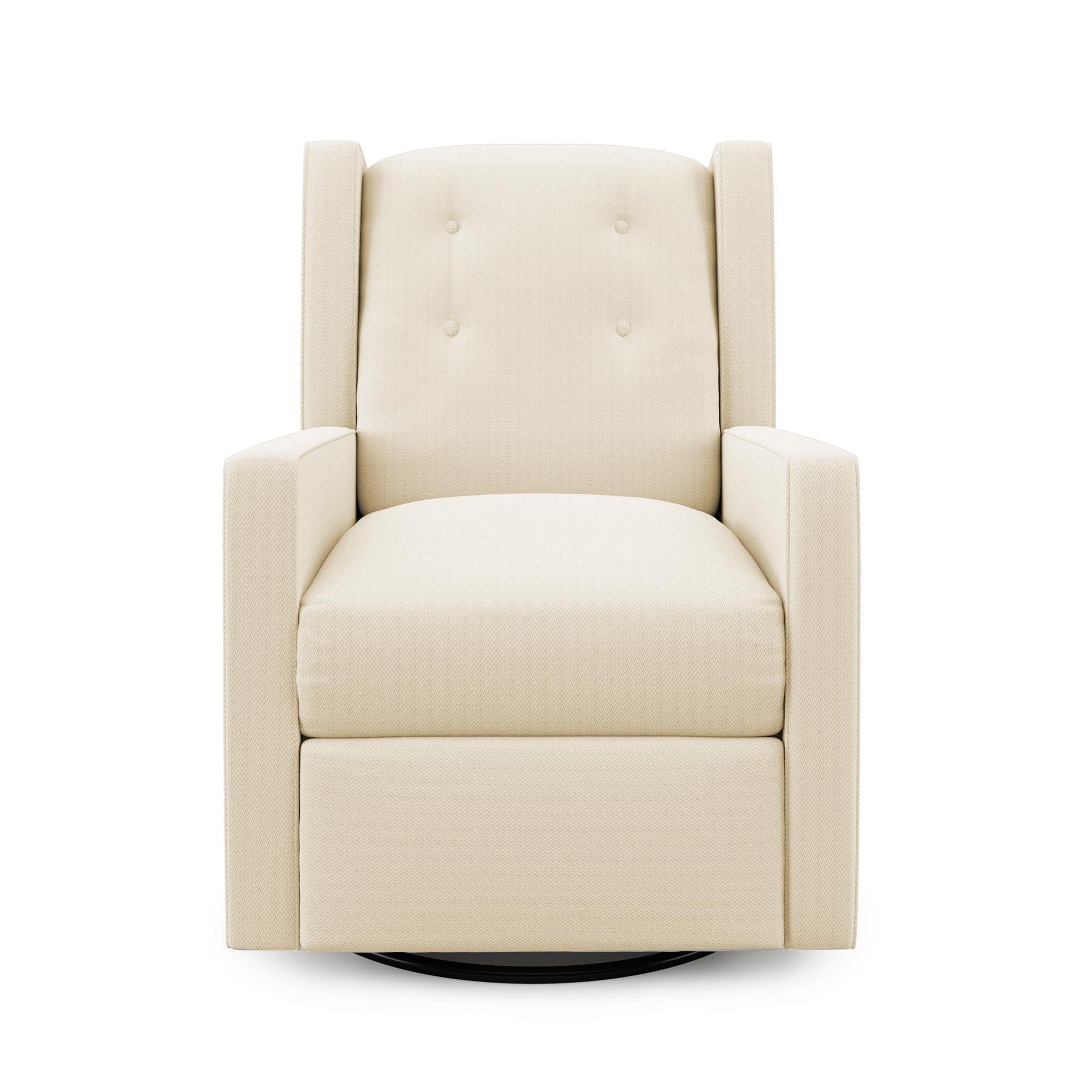 Mikayla Swivel Glider Recliner Chair Pocket Coil Seating - White