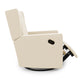 Mikayla Swivel Glider Recliner Chair Pocket Coil Seating - White