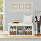 Parsons Multipurpose Storage Bench with Foam Cushion - White