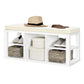 Parsons Multipurpose Storage Bench with Foam Cushion - White