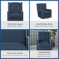 Mikayla Swivel Glider Recliner Chair Pocket Coil Seating - Blue