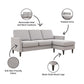 Winston Reversible Sofa Sectional - Light Gray