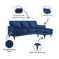 Winston Reversible Sofa Sectional - Blue