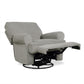 Tiana Swivel Glider Recliner Chair with Big Roll Arms and Pillowback - Gray