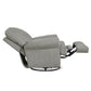 Tiana Swivel Glider Recliner Chair with Big Roll Arms and Pillowback - Gray