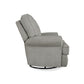 Tiana Swivel Glider Recliner Chair with Big Roll Arms and Pillowback - Gray