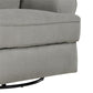 Tiana Swivel Glider Recliner Chair with Big Roll Arms and Pillowback - Gray