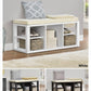 Parsons Multipurpose Storage Bench with Foam Cushion - White