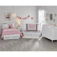 Rowan Valley Laren Oval 1 Drawer Nightstand with Wood Legs - White