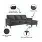 Winston Reversible Sofa Sectional - Dark Gray