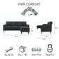 Winston Reversible Sofa Sectional - Dark Gray