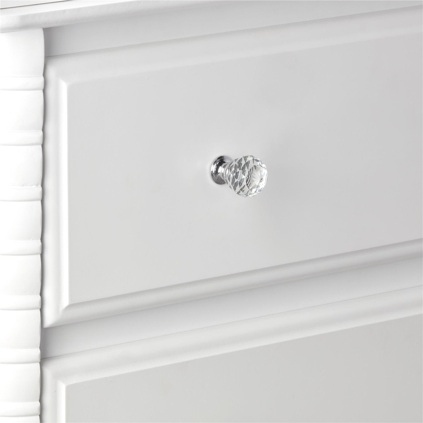 Rowan Valley Linden 3 Drawer Dresser with Wood Feet - White