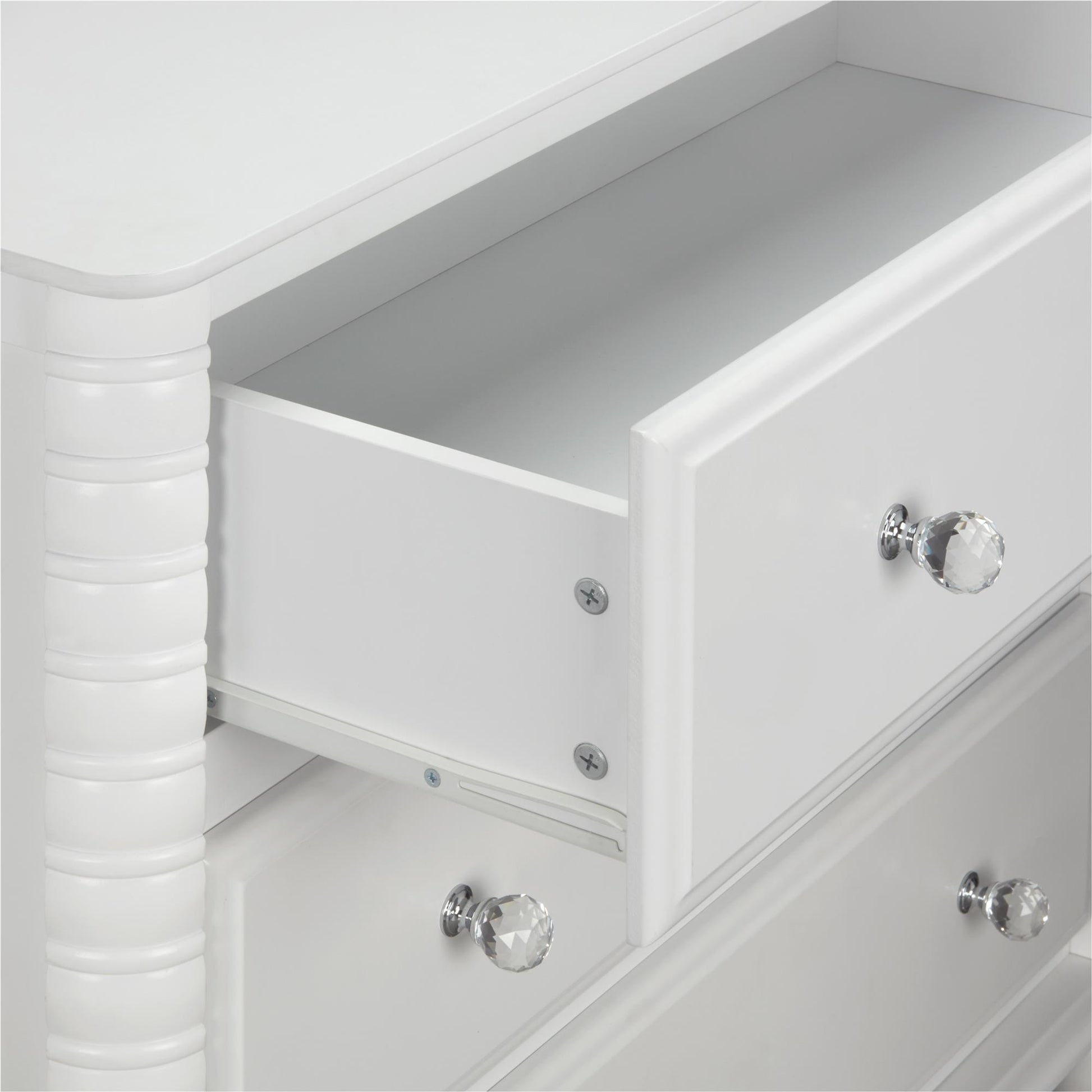 Rowan Valley Linden 3 Drawer Dresser with Wood Feet - White