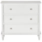 Rowan Valley Linden 3 Drawer Dresser with Wood Feet - White
