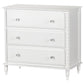 Rowan Valley Linden 3 Drawer Dresser with Wood Feet - White