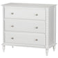 Rowan Valley Linden 3 Drawer Dresser with Wood Feet - White