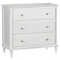 Rowan Valley Linden 3 Drawer Dresser with Wood Feet - White