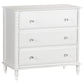 Rowan Valley Linden 3 Drawer Dresser with Wood Feet - White