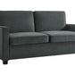 DHP Cooper Loveseat Sofa Sleeper with Full Memory Foam Mattress, Gray Velvet - Gray - Full