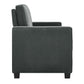 DHP Cooper Loveseat Sofa Sleeper with Full Memory Foam Mattress, Gray Velvet - Gray - Full