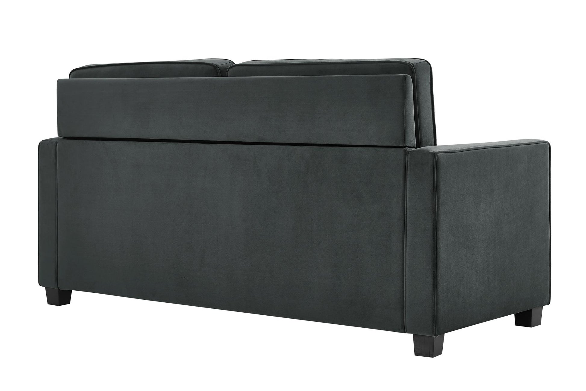 DHP Cooper Loveseat Sofa Sleeper with Full Memory Foam Mattress, Gray Velvet - Gray - Full