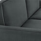 DHP Cooper Loveseat Sofa Sleeper with Full Memory Foam Mattress, Gray Velvet - Gray - Full