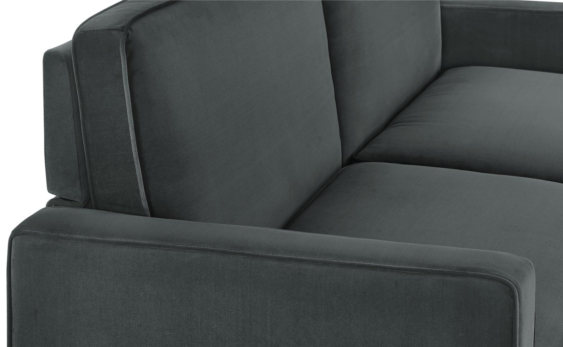 DHP Cooper Loveseat Sofa Sleeper with Full Memory Foam Mattress, Gray Velvet - Gray - Full
