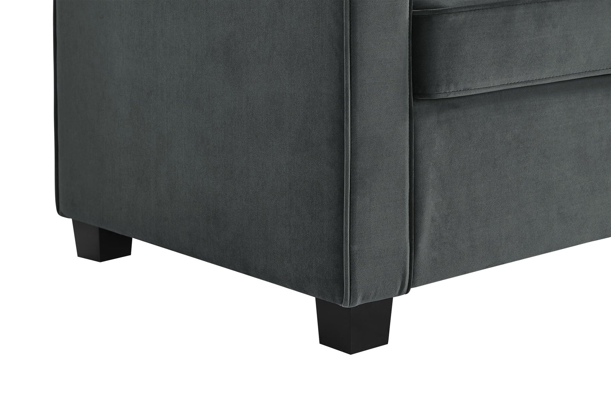 DHP Cooper Loveseat Sofa Sleeper with Full Memory Foam Mattress, Gray Velvet - Gray - Full