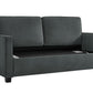 DHP Cooper Loveseat Sofa Sleeper with Full Memory Foam Mattress, Gray Velvet - Gray - Full