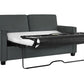 DHP Cooper Loveseat Sofa Sleeper with Full Memory Foam Mattress, Gray Velvet - Gray - Full