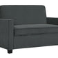 Casey Loveseat Sofa Sleeper with Memory Foam Pull-Out Mattress - Gray - Twin