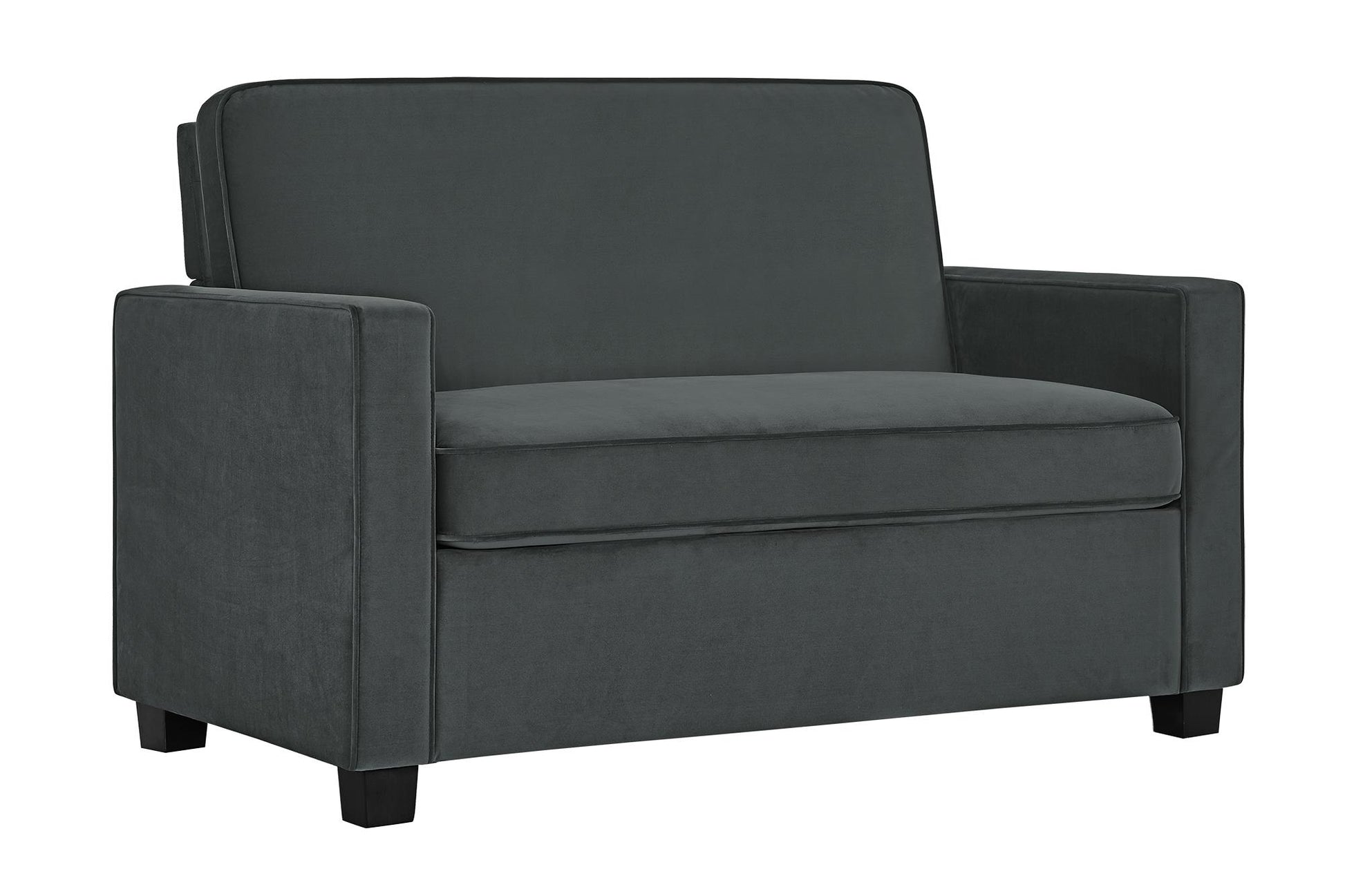 Casey Loveseat Sofa Sleeper with Memory Foam Pull-Out Mattress - Gray - Twin