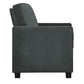 Casey Loveseat Sofa Sleeper with Memory Foam Pull-Out Mattress - Gray - Twin