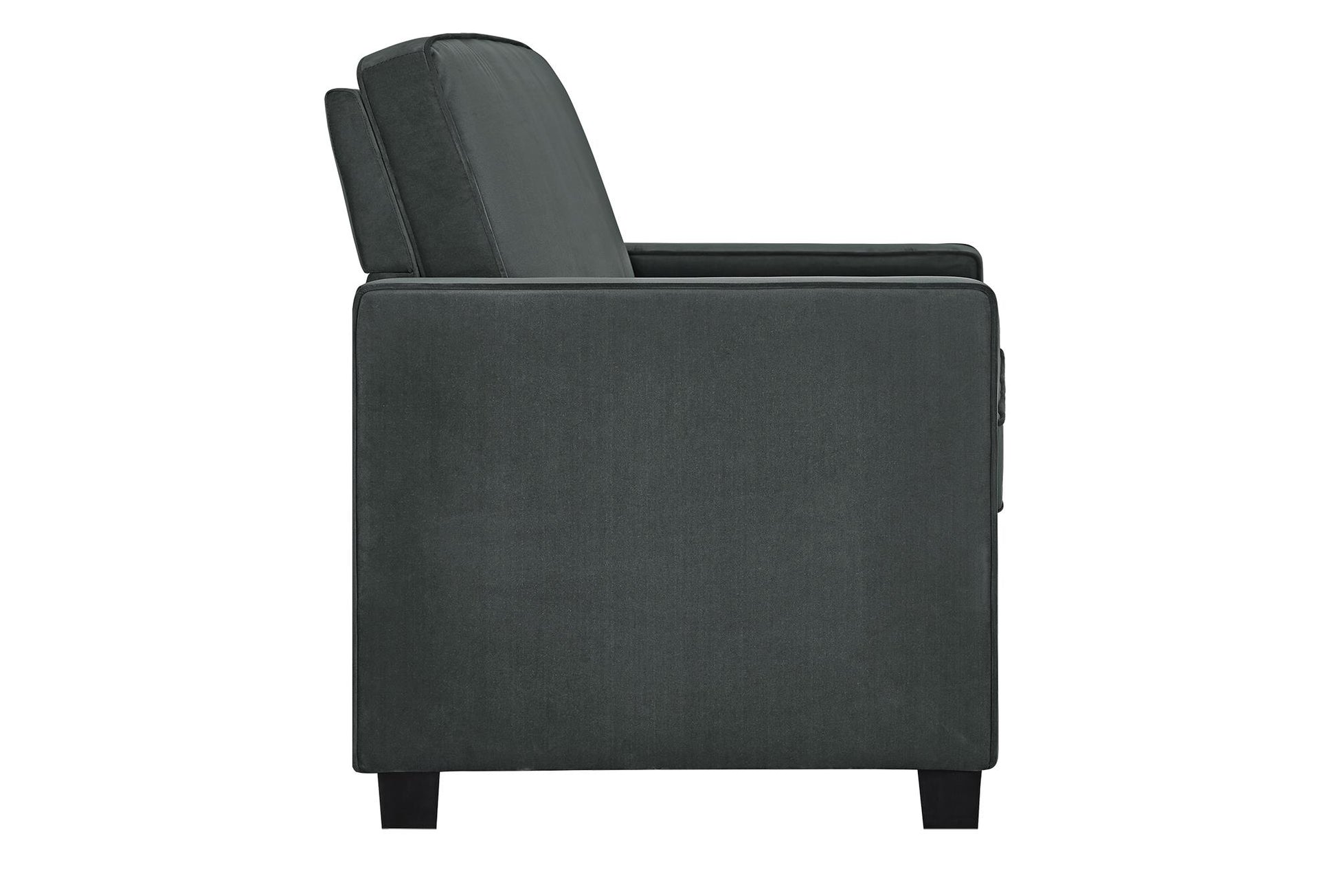 Casey Loveseat Sofa Sleeper with Memory Foam Pull-Out Mattress - Gray - Twin