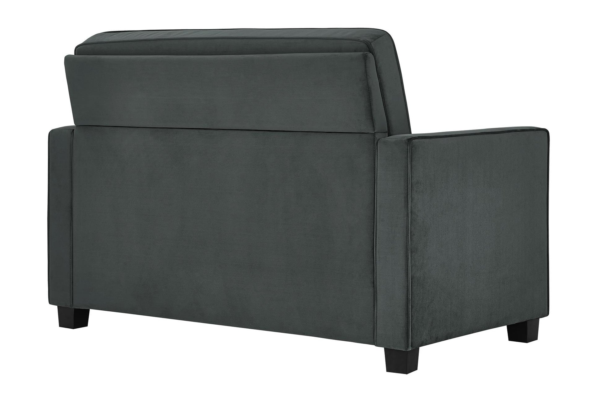 Casey Loveseat Sofa Sleeper with Memory Foam Pull-Out Mattress - Gray - Twin