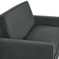 Casey Loveseat Sofa Sleeper with Memory Foam Pull-Out Mattress - Gray - Twin