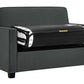 Casey Loveseat Sofa Sleeper with Memory Foam Pull-Out Mattress - Gray - Twin