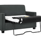 Casey Loveseat Sofa Sleeper with Memory Foam Pull-Out Mattress - Gray - Twin