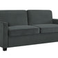 DHP Cooper Sofa Sleeper with Queen Memory Foam Mattress, Gray Velvet - Gray - Queen