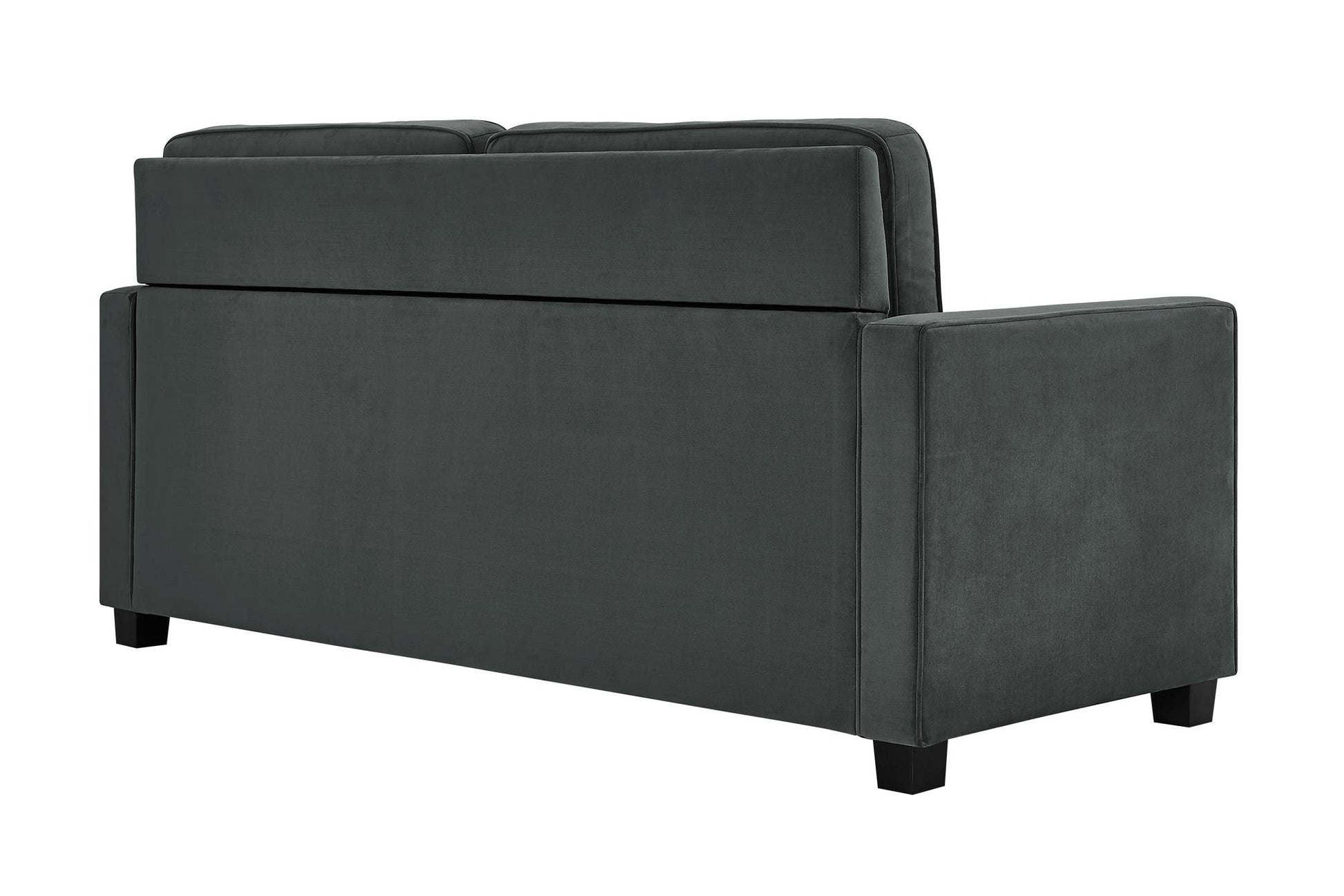 DHP Cooper Sofa Sleeper with Queen Memory Foam Mattress, Gray Velvet - Gray - Queen