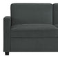 DHP Cooper Sofa Sleeper with Queen Memory Foam Mattress, Gray Velvet - Gray - Queen